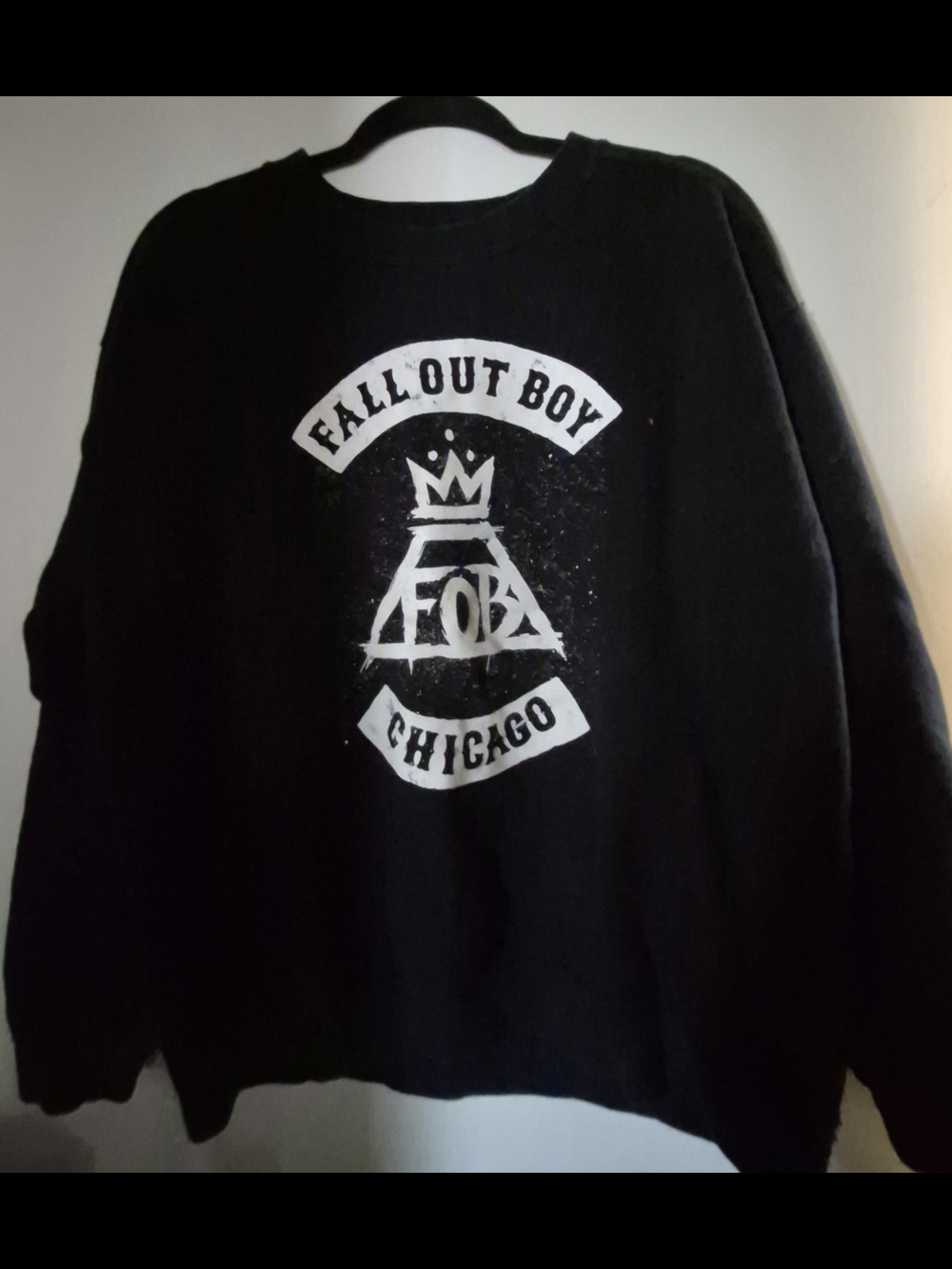 Black Graphic Heavy Crewneck Sweatshirt